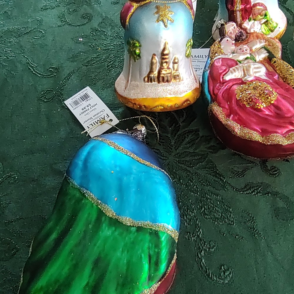 Colorful Christmas Ornaments with Religious Figures pre-owned with tags - Picture 7 of 10